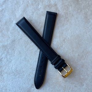 Watch Band Spidel 18mm Black long leather band